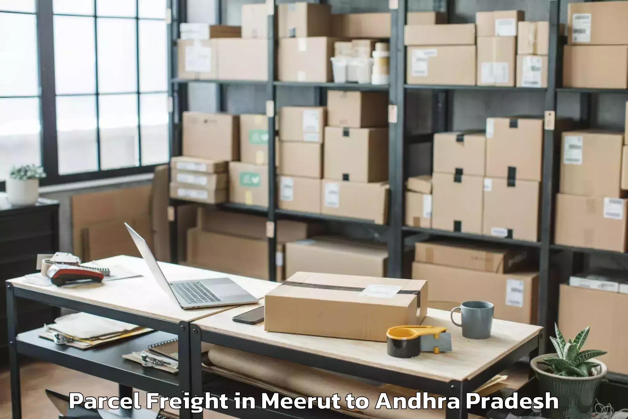 Hassle-Free Meerut to Kundurpi Mandal Parcel Freight